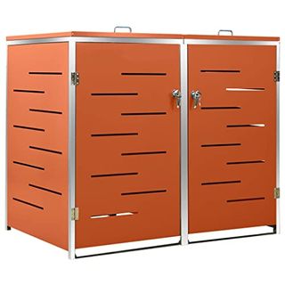 Refined Mülltonnenbox für 2 Tonnen Edelstahl