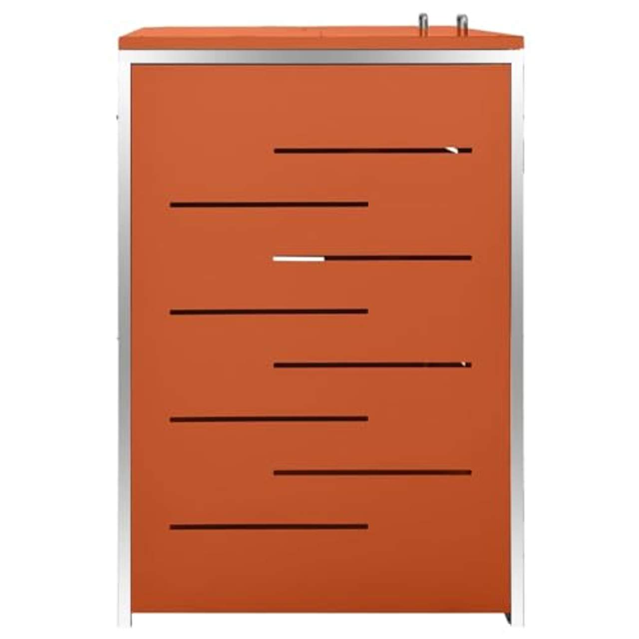 Refined Mülltonnenbox für 2 Tonnen Edelstahl