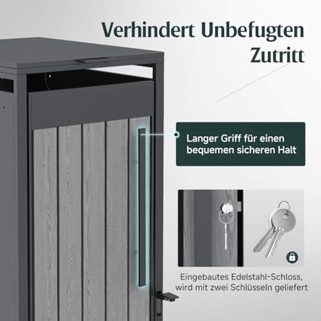 OMERAI Mülltonnenbox 3er 240L