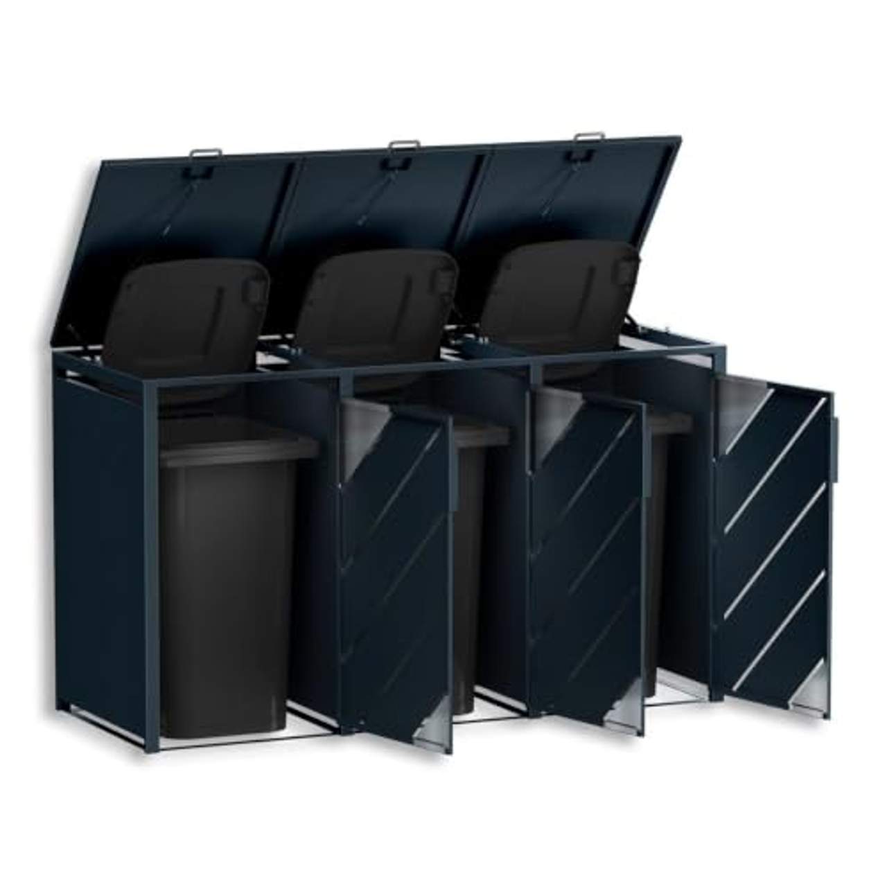 Metzler Mülltonnenbox 3er 240L Anthrazit