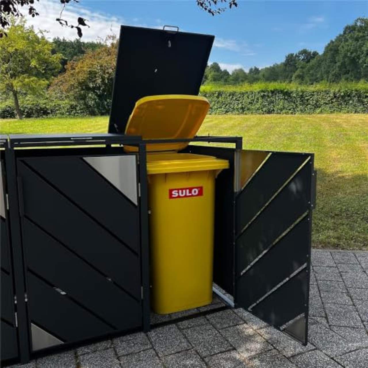 Metzler Mülltonnenbox 3er 240L Anthrazit