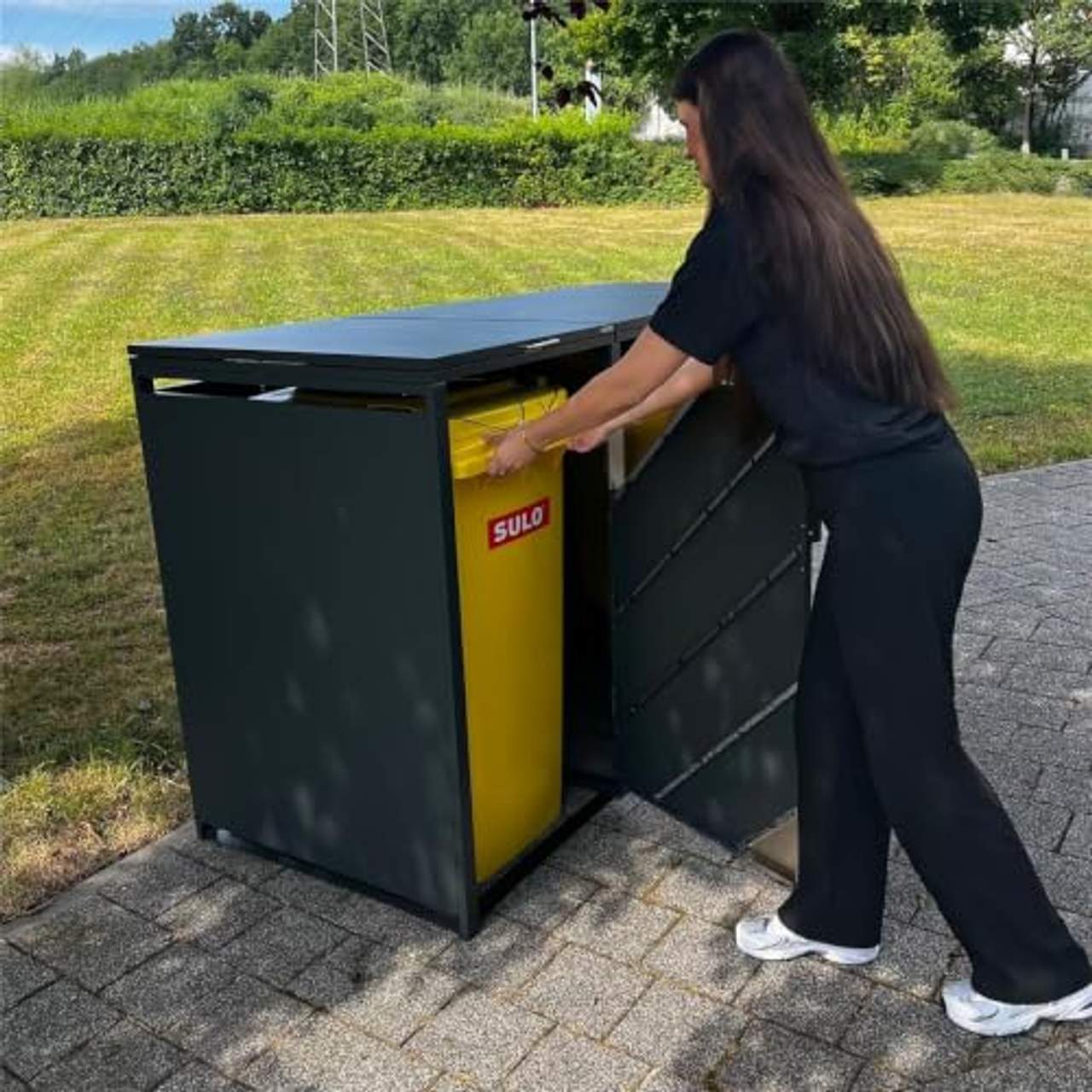 Metzler Mülltonnenbox 3er 240L Anthrazit