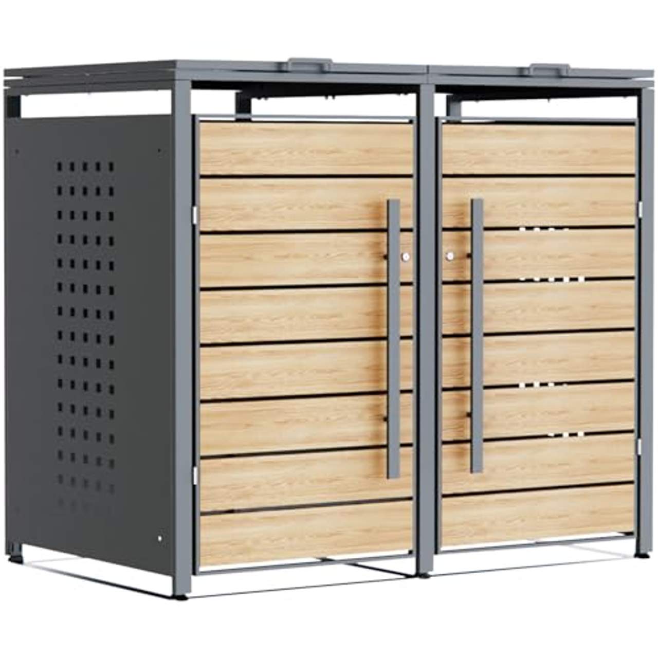 CHOSHOME Mülltonnenbox 2er 240L
