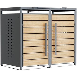 CHOSHOME Mülltonnenbox 2er 240L