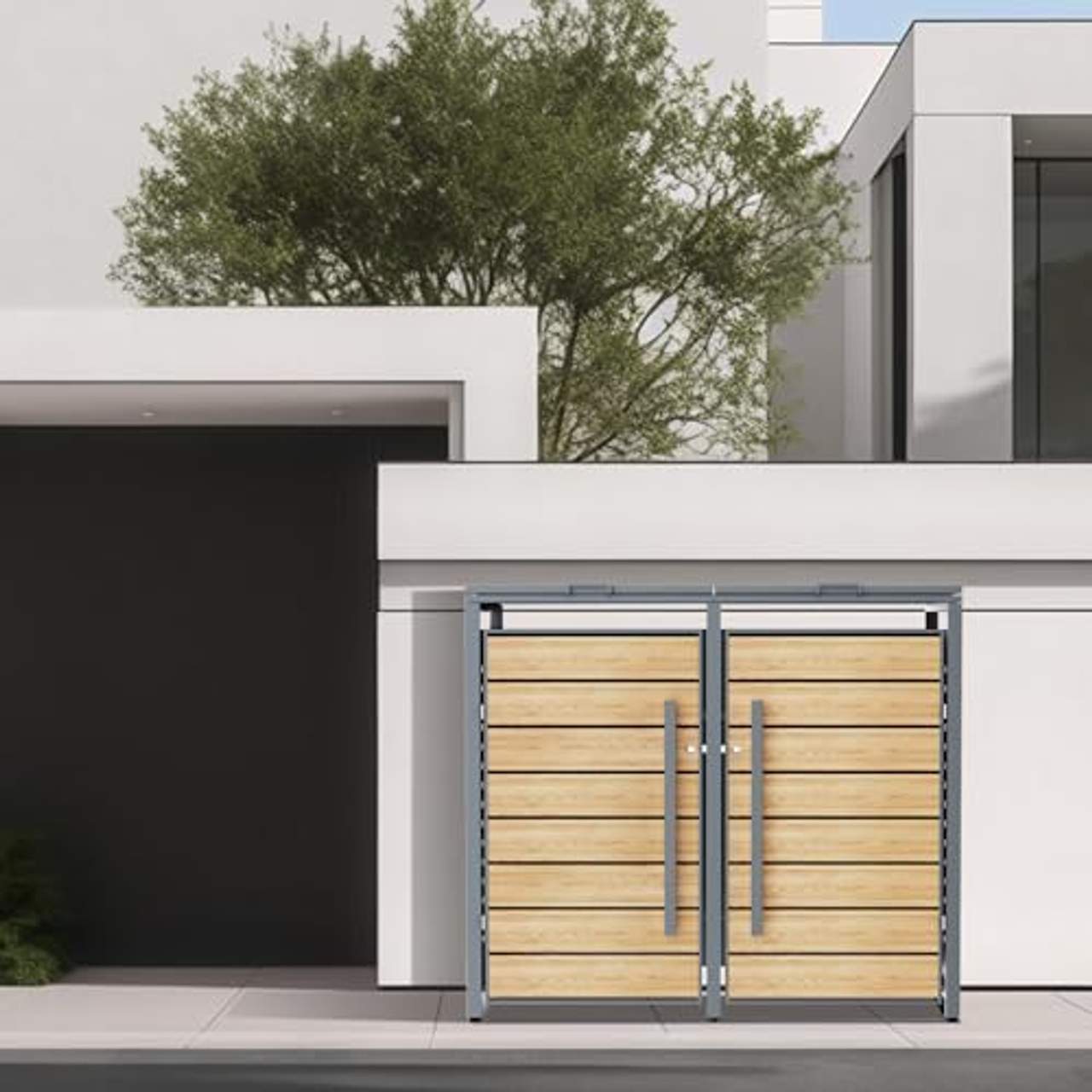 CHOSHOME Mülltonnenbox 2er 240L