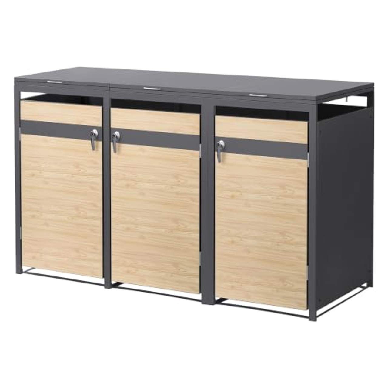ML-Design Mülltonnenbox 3er 240L