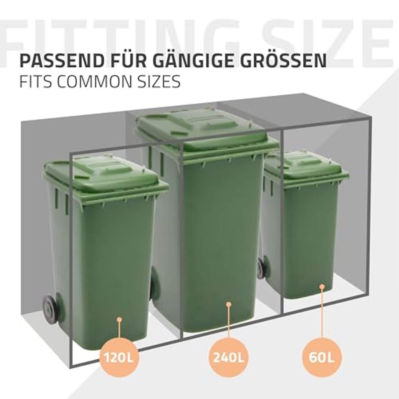 ML-Design Mülltonnenbox 3er 240L