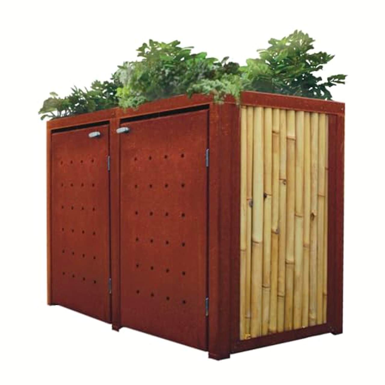 TerraGala Mülltonnenbox für 2 Tonnen à 240 Liter