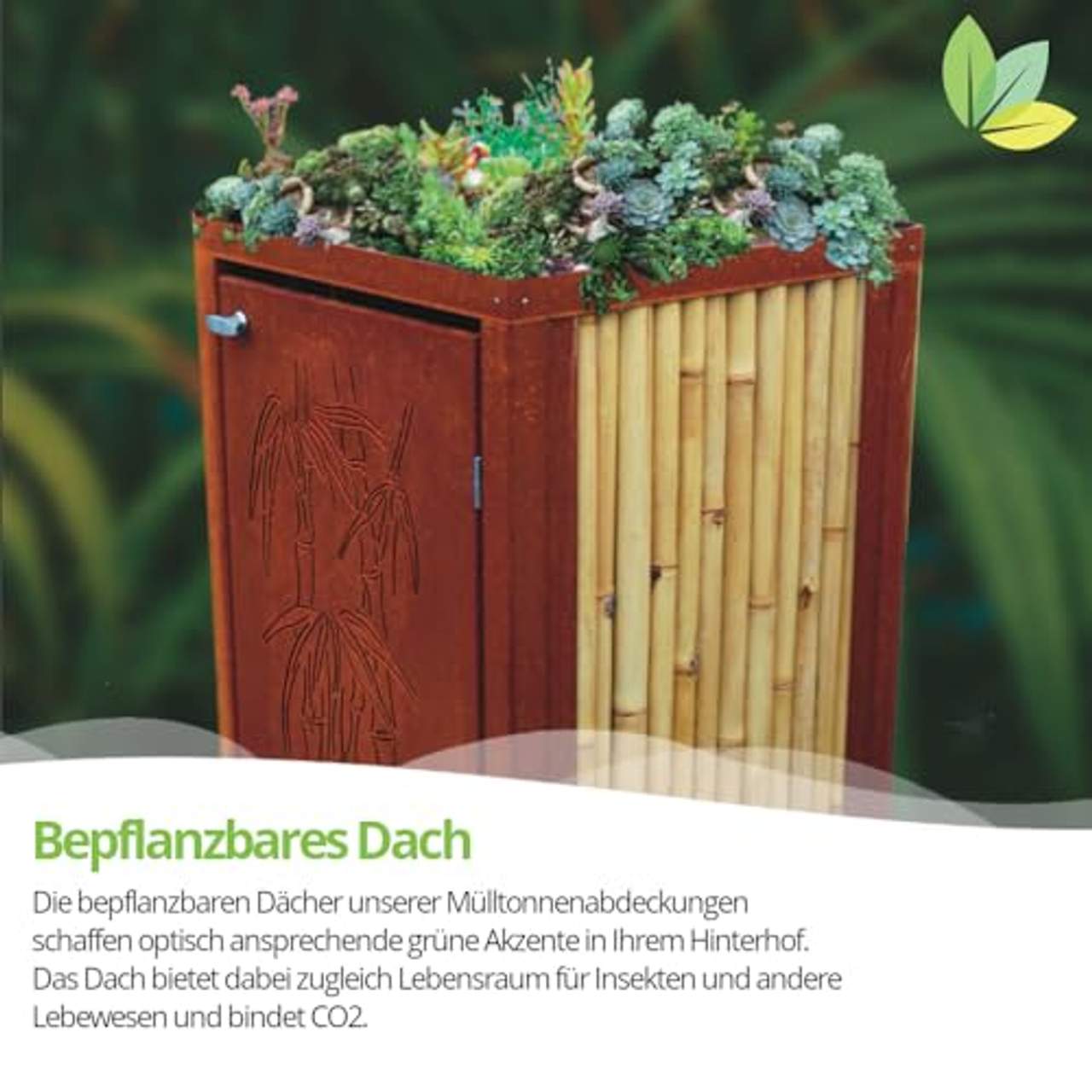 TerraGala Mülltonnenbox für 2 Tonnen à 240 Liter
