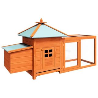 vidaXL Hühnervoliere Holz Hühnerstall Hühnerhaus Entenstall Geflügelstall