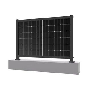Solarzaun 4.0 rostfreier Stahl für 2 Module