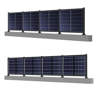 Solarzaun rostfreier Stahl für 4 Module