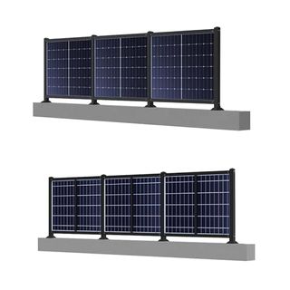 Solarzaun rostfreier Stahl für 3 Module