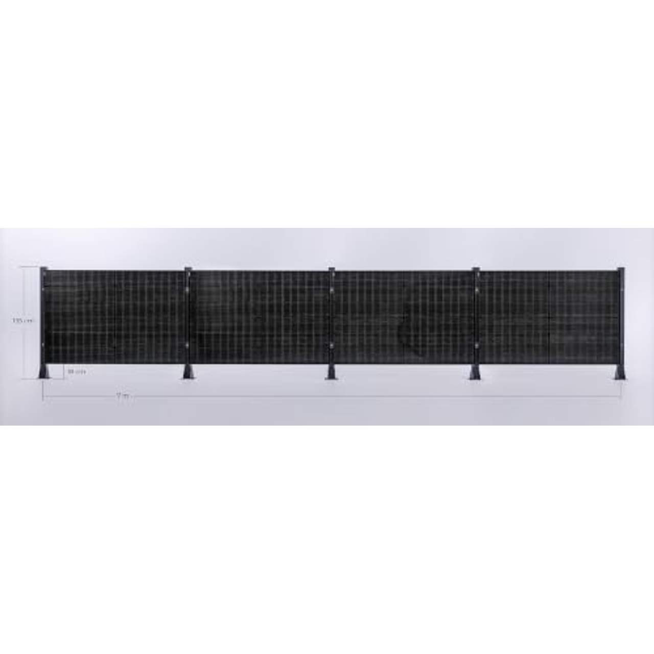 Balkonkraftwerk Halterung als Solarzaun System für 4 Module