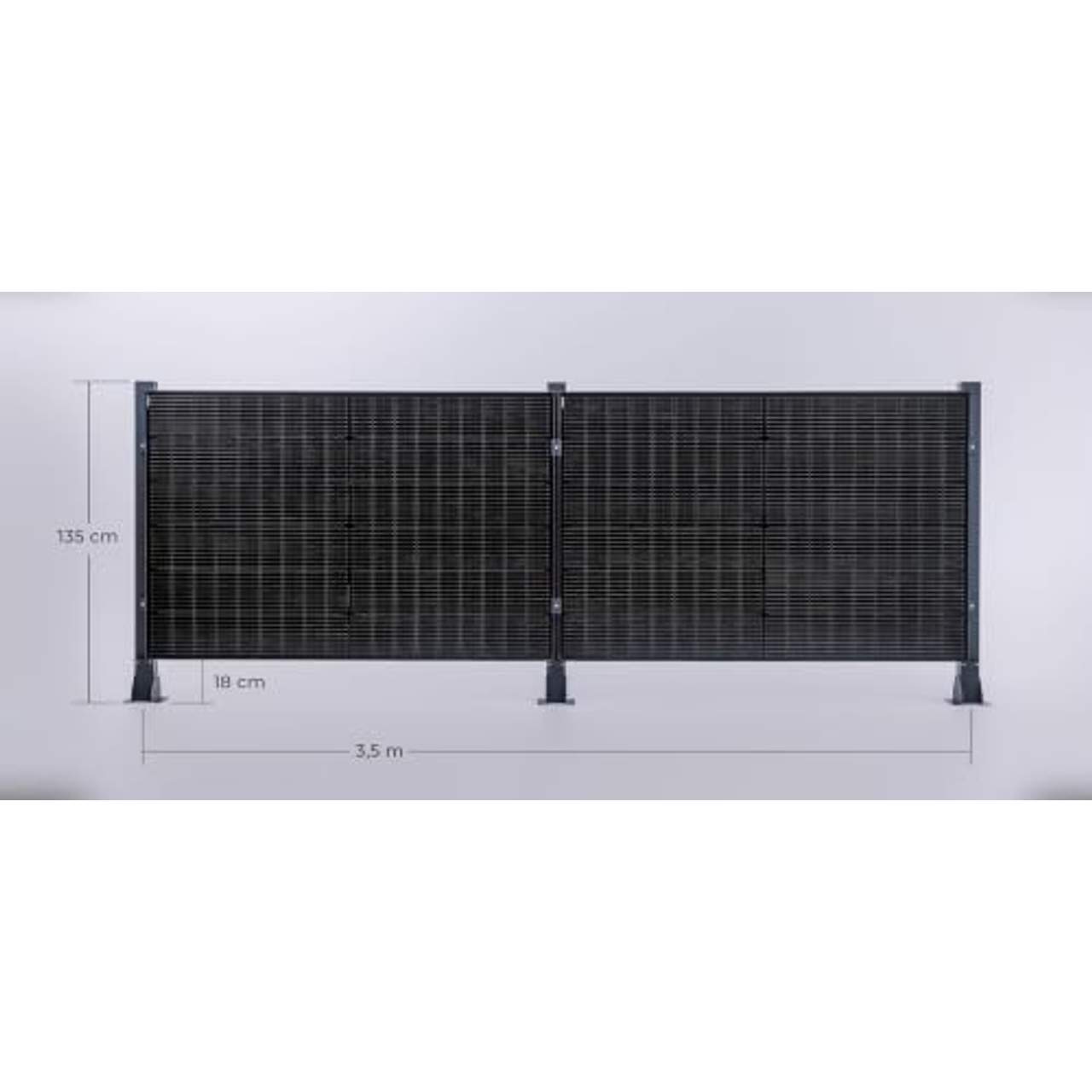 Balkonkraftwerk Halterung als Solarzaun System für 2 Module