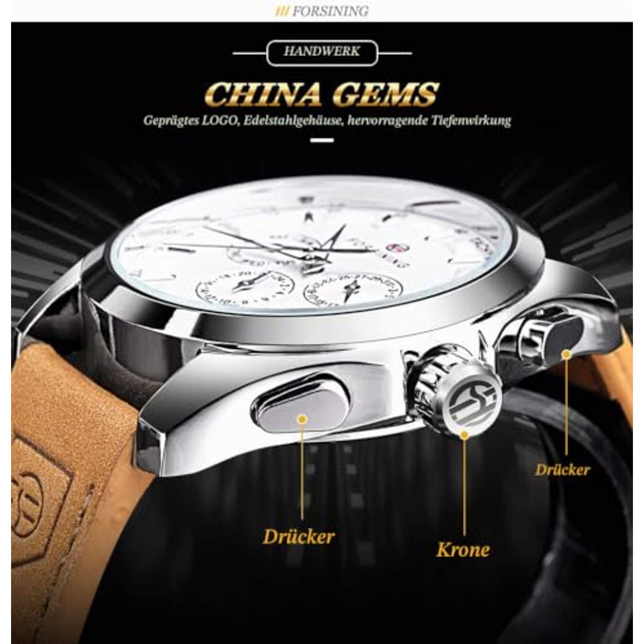 FORSINING Mechanische Armbanduhr für Herren