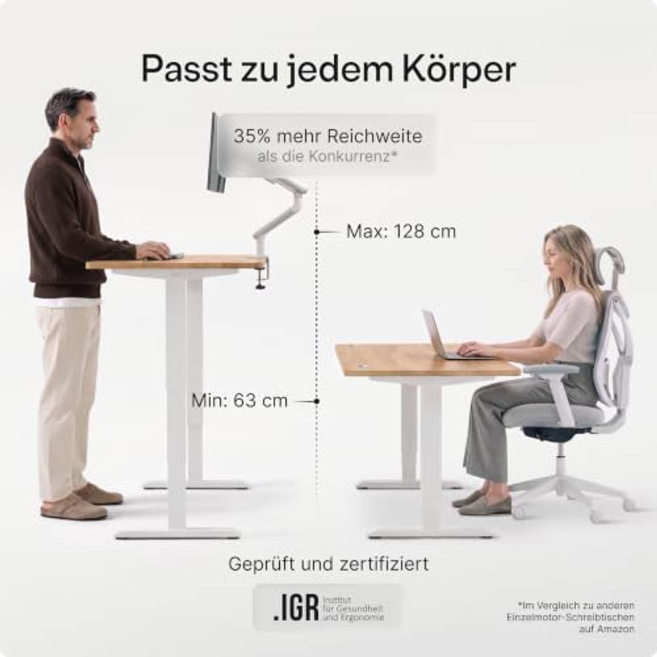 Desktronic Höhenverstellbarer Schreibtisch