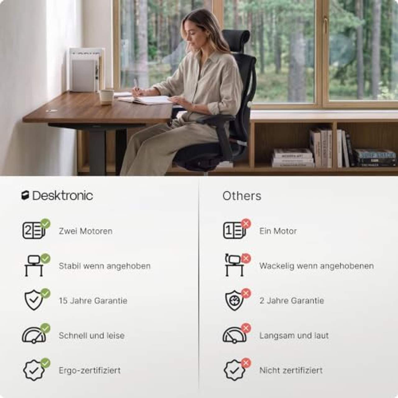 Desktronic Höhenverstellbarer Schreibtisch