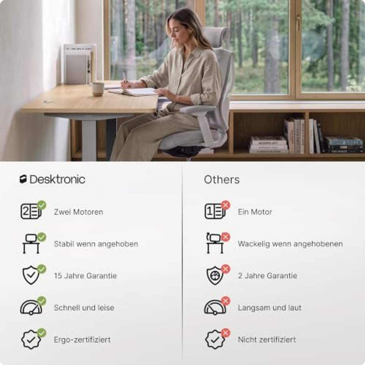 Desktronic Höhenverstellbarer Schreibtisch