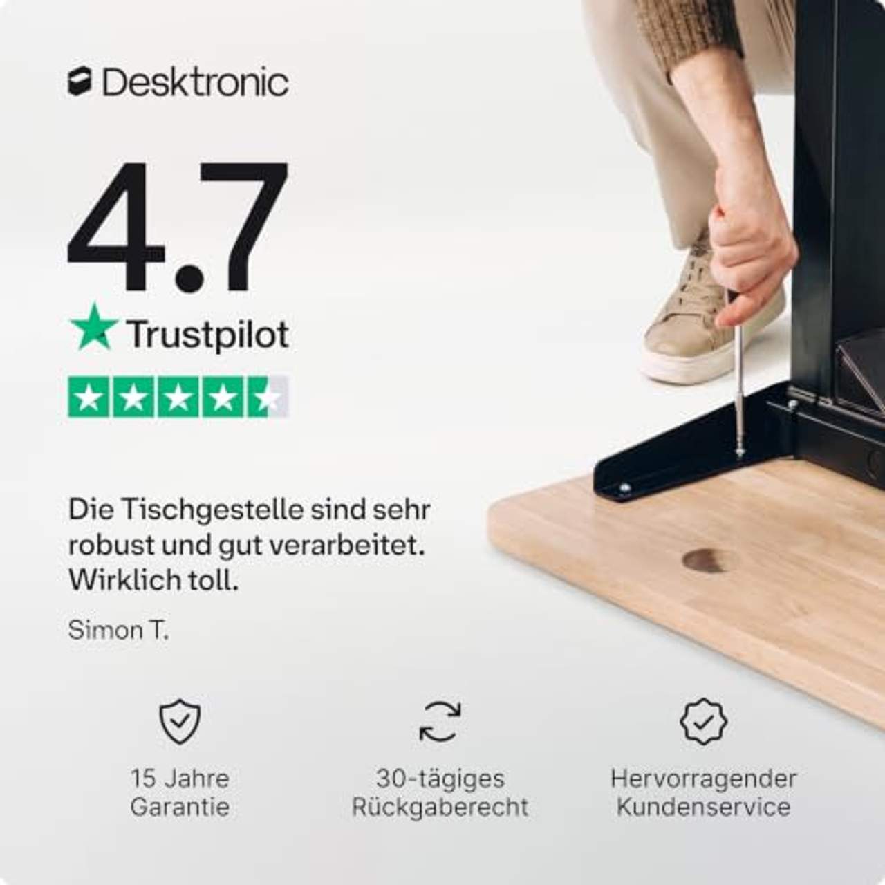 Desktronic Höhenverstellbarer Schreibtisch