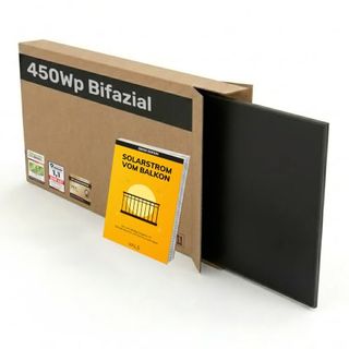 VALE Solarmodul Bifazial 450 Wp Full Black Glas-Glas-Modul