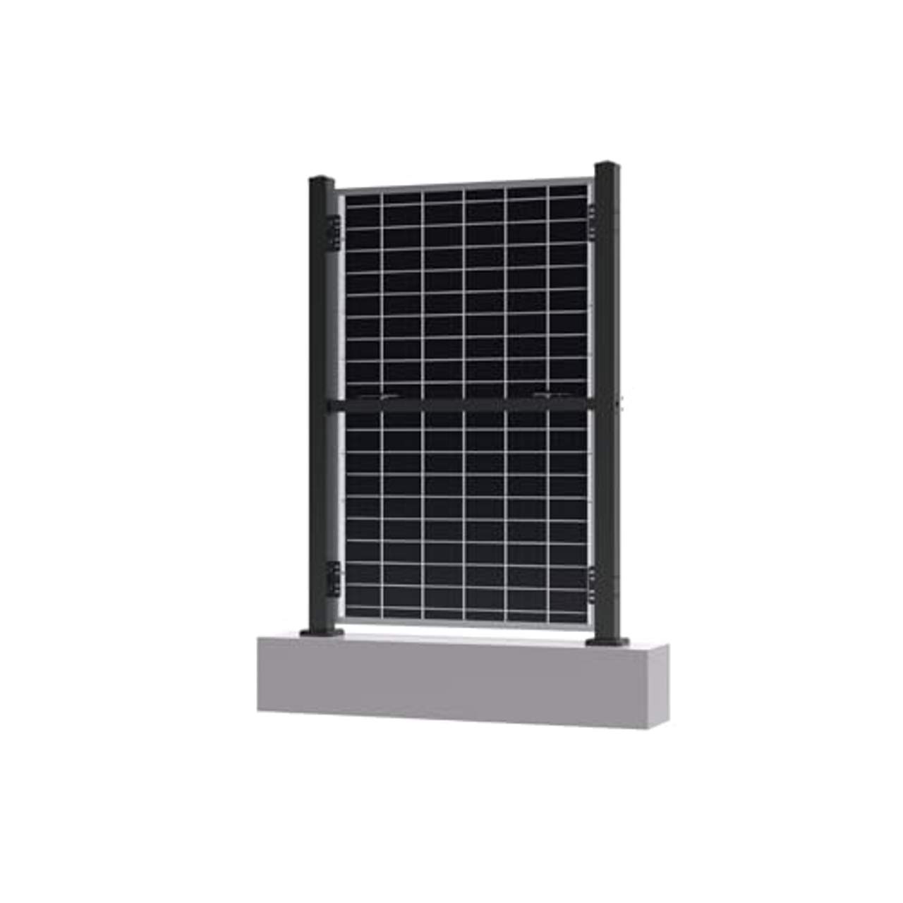 Solarzaun 4.0 (Vertikal mit Standfuß, für 6 Module 1762mm)