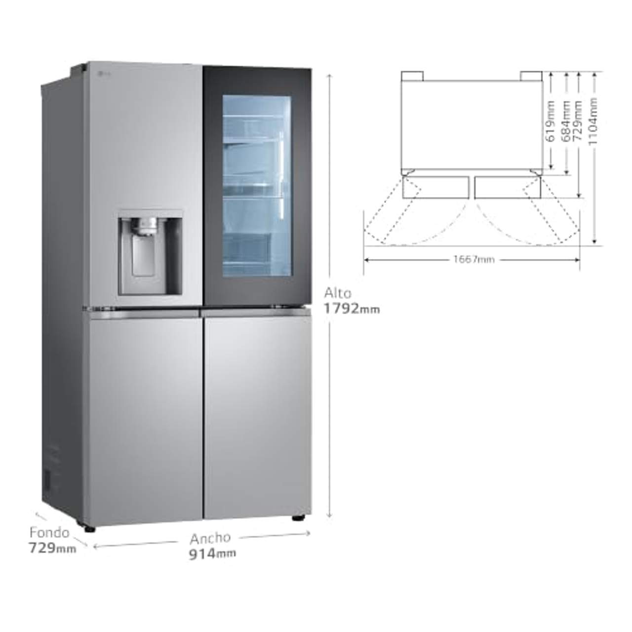 LG GMG960MBJE Side by Side Kühlschrank