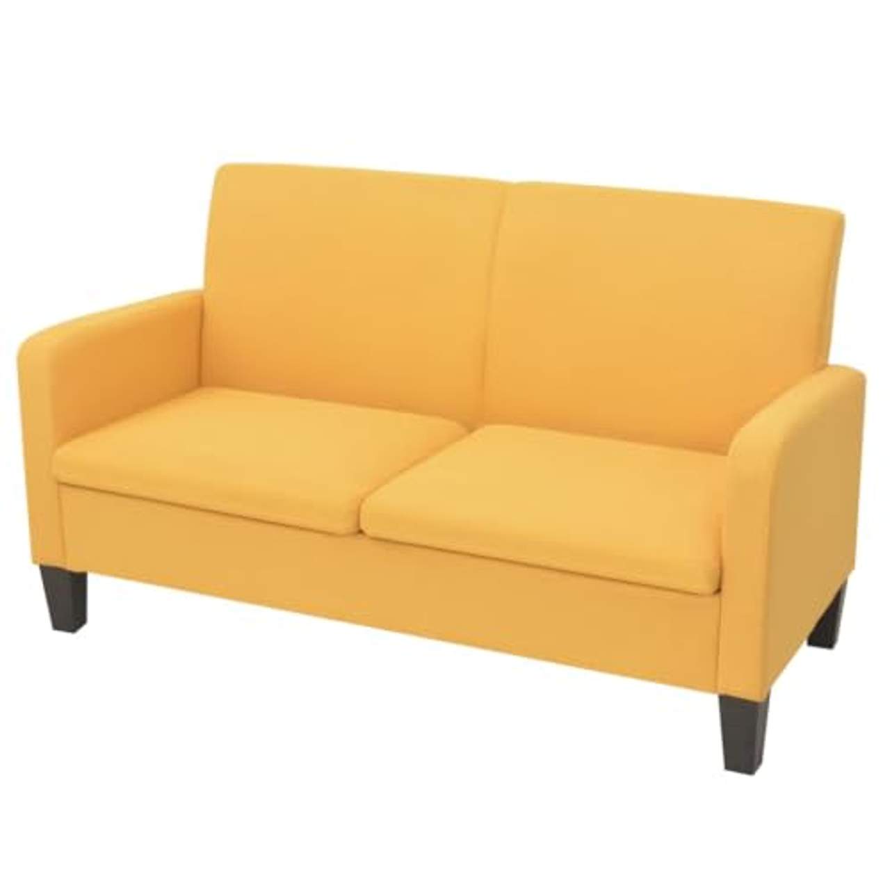 vidaXL 2-Sitzersofa Gelb 2er Sitzer Sofagarnitur Stoffsofa Couchgarnitur