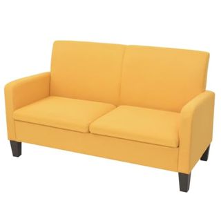 vidaXL 2-Sitzersofa Gelb 2er Sitzer Sofagarnitur Stoffsofa Couchgarnitur