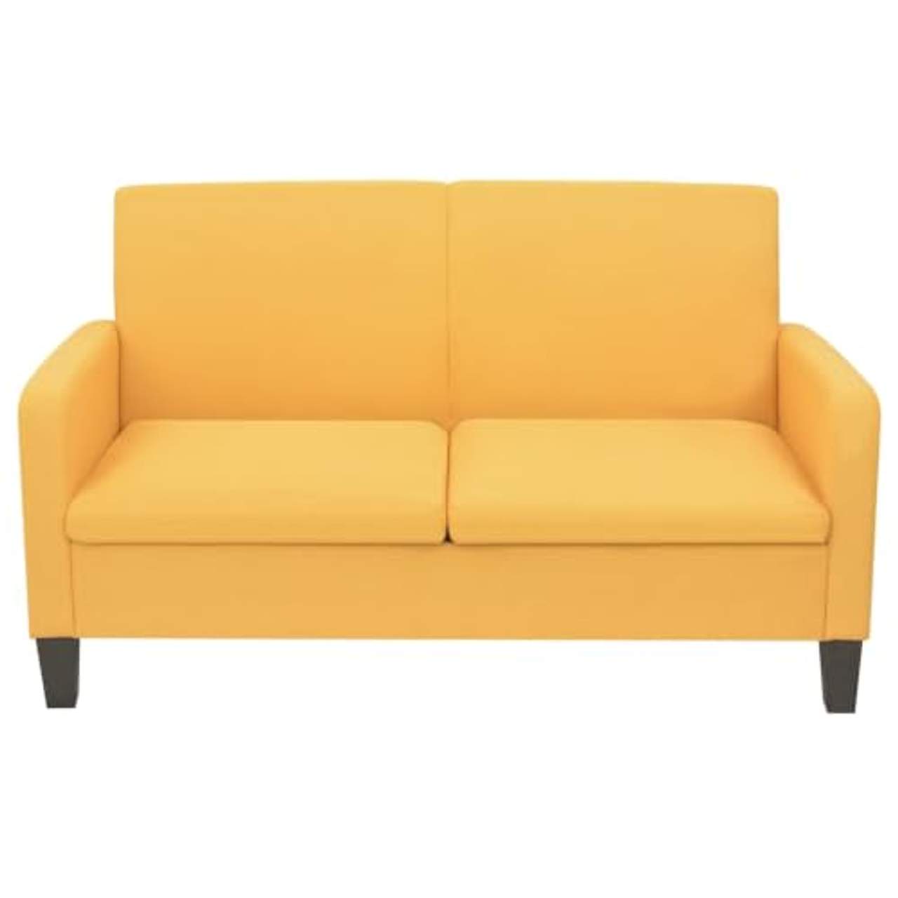 vidaXL 2-Sitzersofa Gelb 2er Sitzer Sofagarnitur Stoffsofa Couchgarnitur
