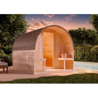 FinnTherm Fasssauna aus Holz ScandiPod Premium