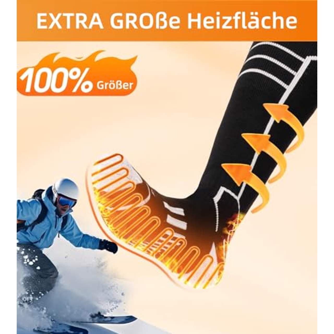 Merinowolle beheizte Socken