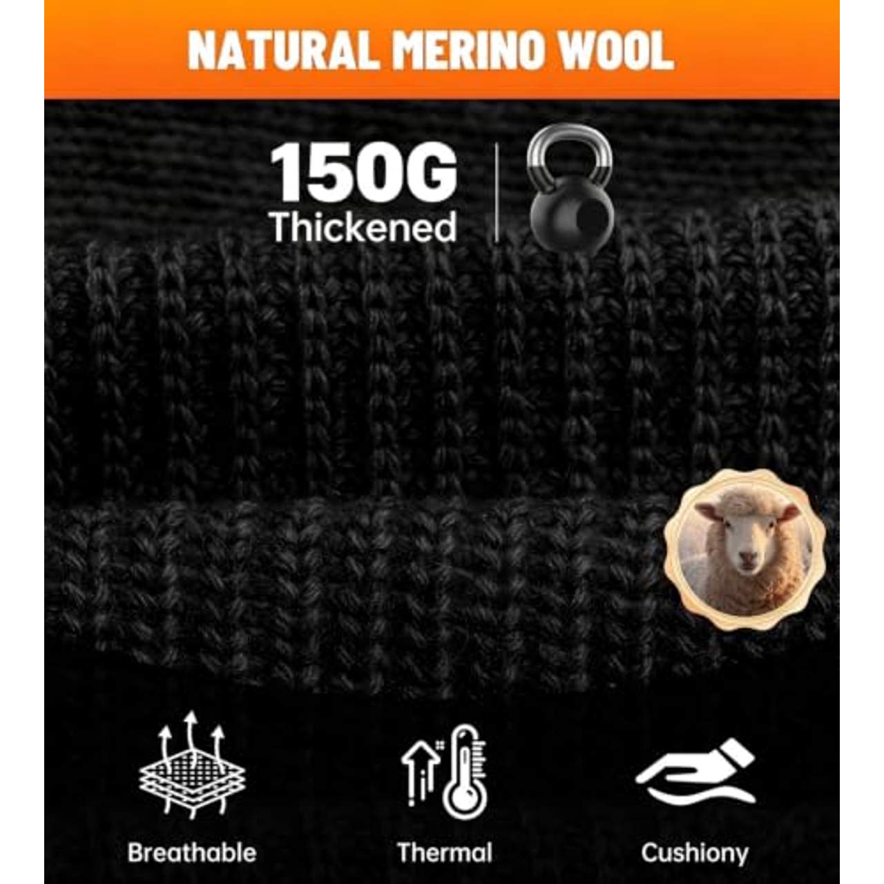 Merinowolle beheizte Socken