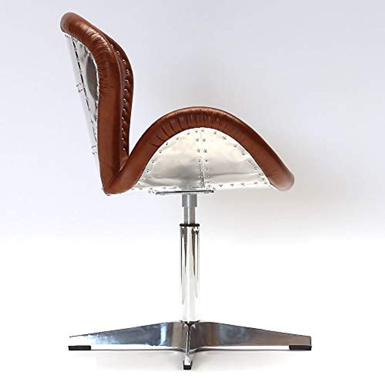 Phoenixarts Echtleder Vintage Ledersessel Braun Design Sessel Loft