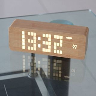 Komo Retro Classic Holz- Uhr kreative Swing LED elektronische Uhr Nacht