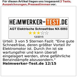 AGT Handschneefräse: Elektrische Schneefräse SB-216.e