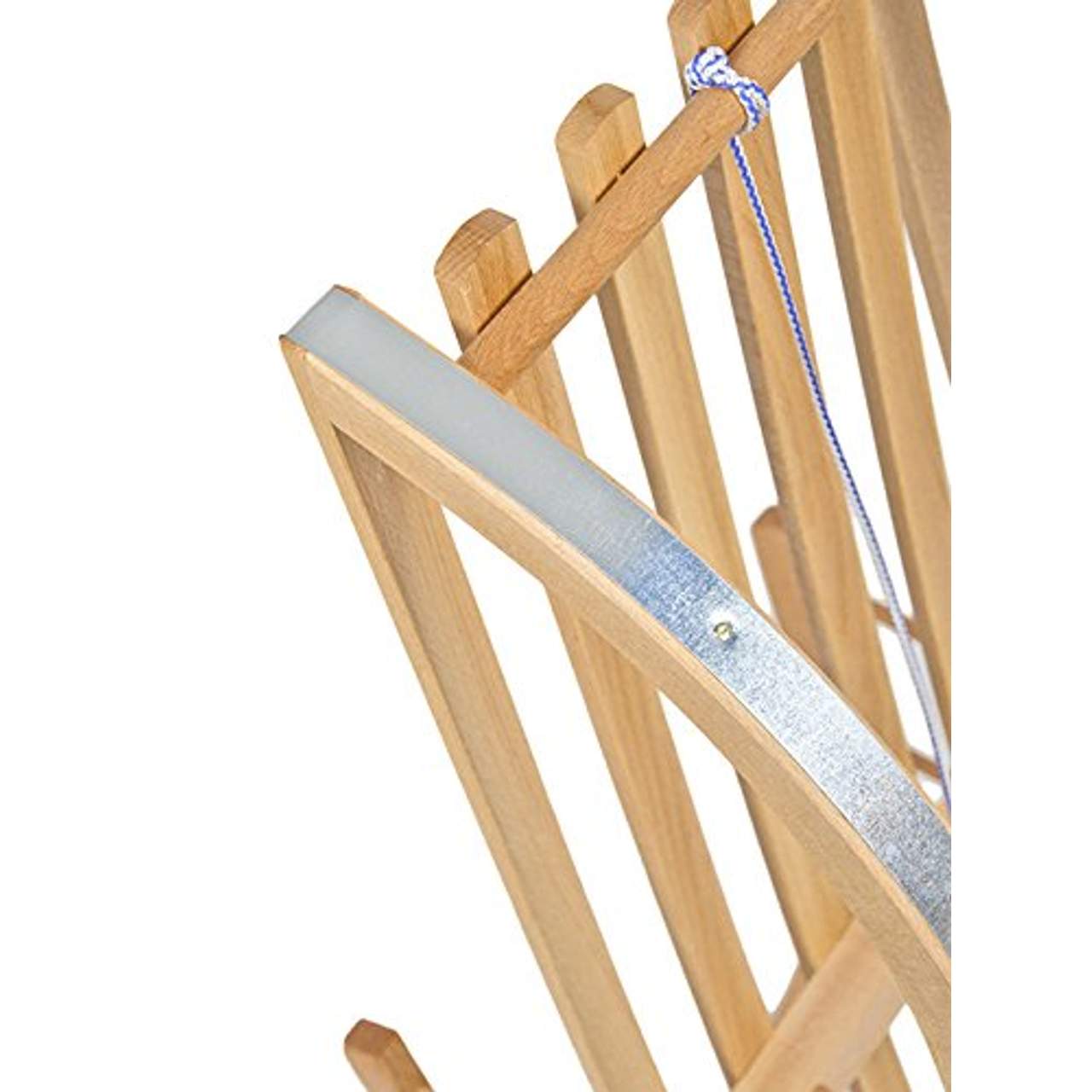 IMPWOOD Holzschlitten mit Rückenlehne und Zugseil Schlitten aus Holz Kinderschlitten