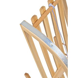 IMPWOOD Holzschlitten mit Rückenlehne und Zugseil Schlitten aus Holz Kinderschlitten