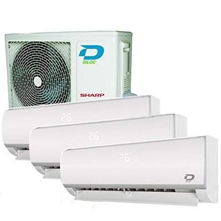 Trio Split Klimagerät Smart Wifi 12+12+12 DILOC R32 Kompressor