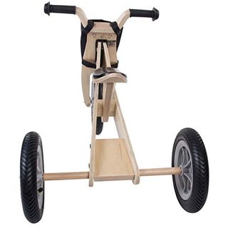 Sunbaby 2in1-Dreirad-Laufrad-Holz-Kinderfahrrad-einstellbare-Sattel-2-5J-Fahrrad-Zweirad