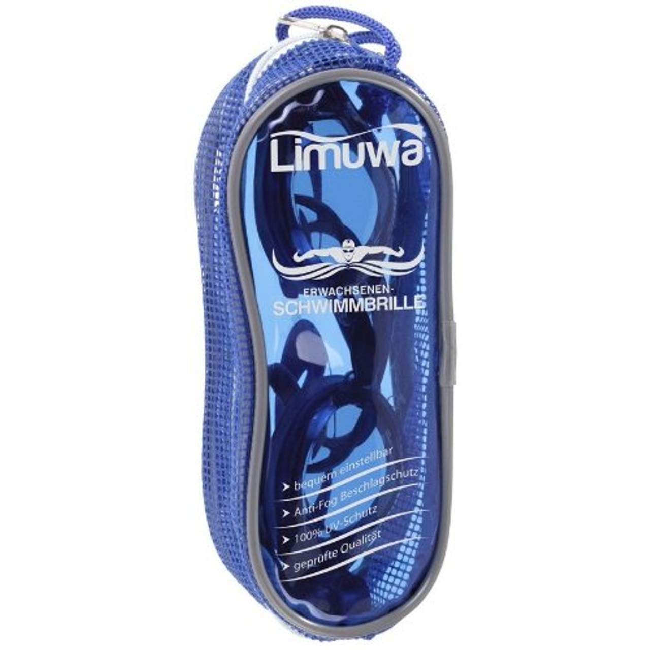 Limuwa Schwimmbrille Deluxe mit Antibeschlag- und 100%-UV-Schutz