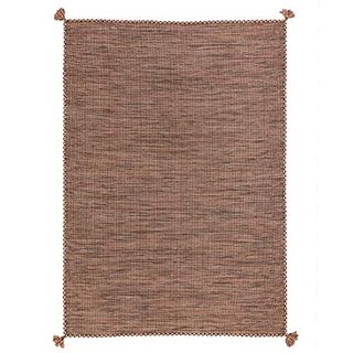 Natur Teppich Bauwolle Kelim Prico Beige Braun in 8 Größen