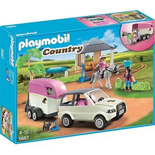 PLAYMOBIL 5667.0 Reitstall mit Pferdetransporter Spielzeug
