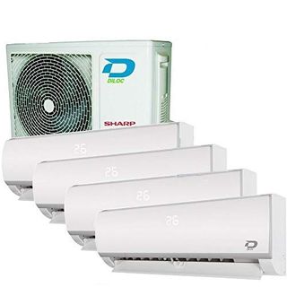 Multi 4x Split Wifi Klimaanlage Wandgerät 9+9+12+12 DILOC Inverter