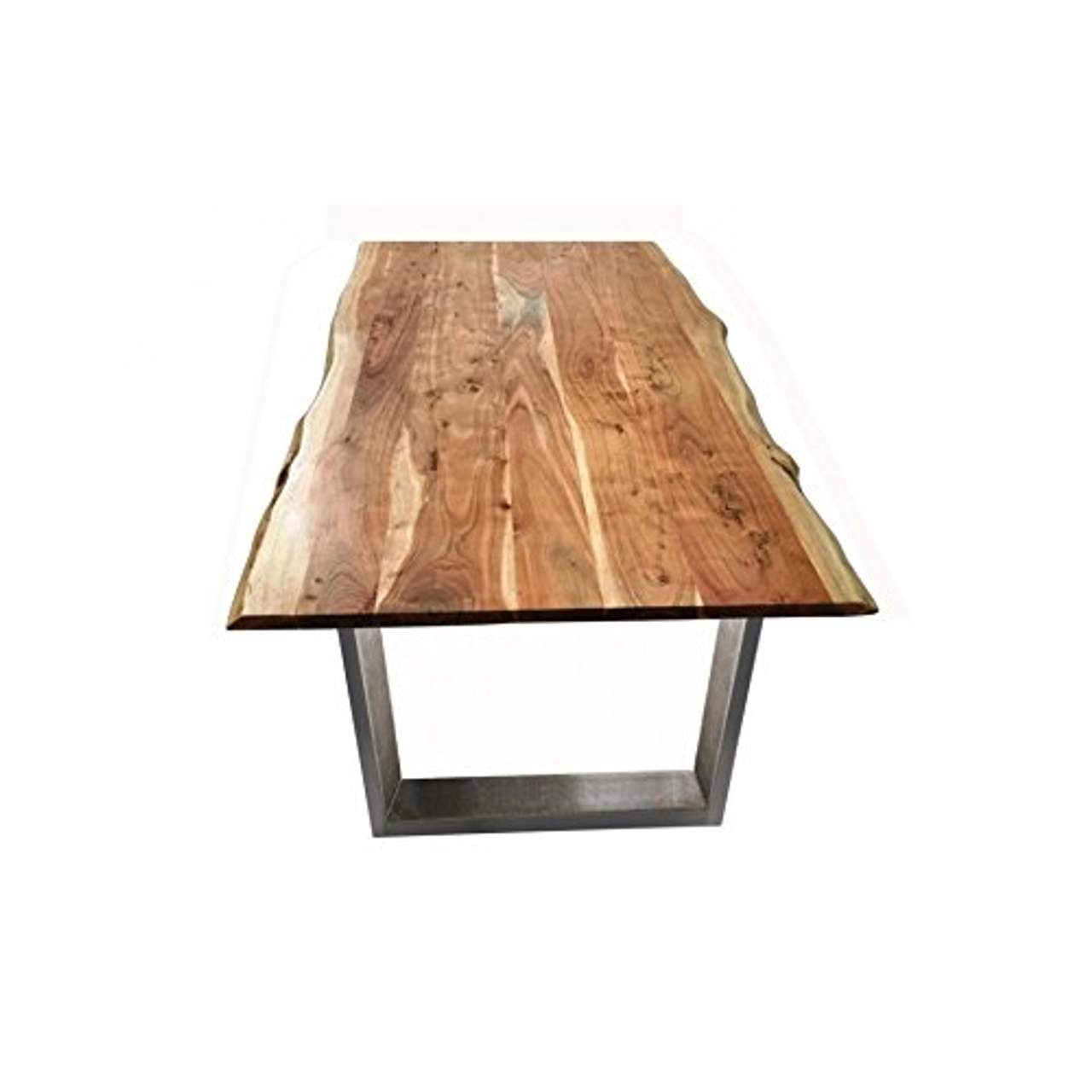 SIT Tisch mit Baumkante Gestell silbern